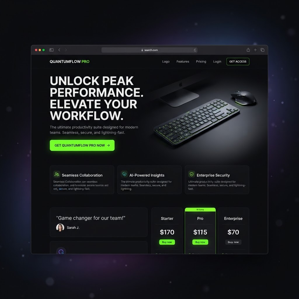 Sales landing page project